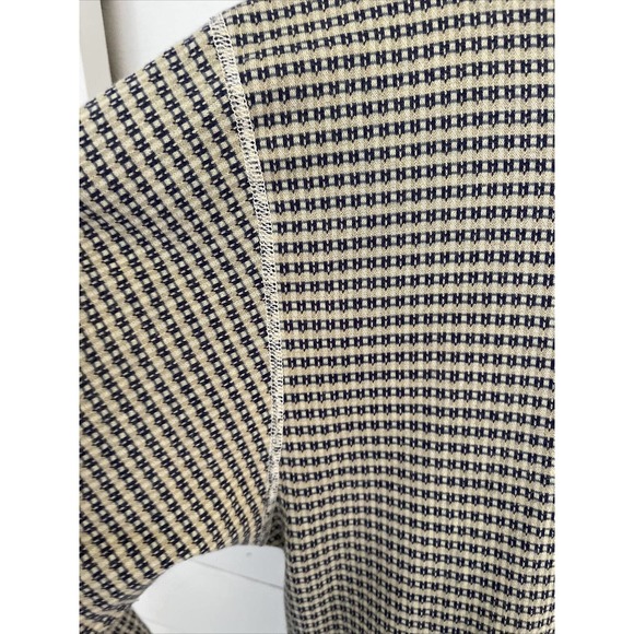 The Territory Ahead Mens Henley Boho Shirt Tan/Blue Stripe LS Size XL - Picture 5 of 9